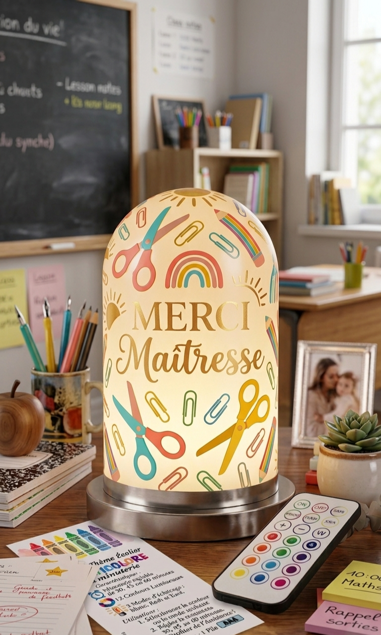 Veilleuse "Merci Maîtresse"✂️